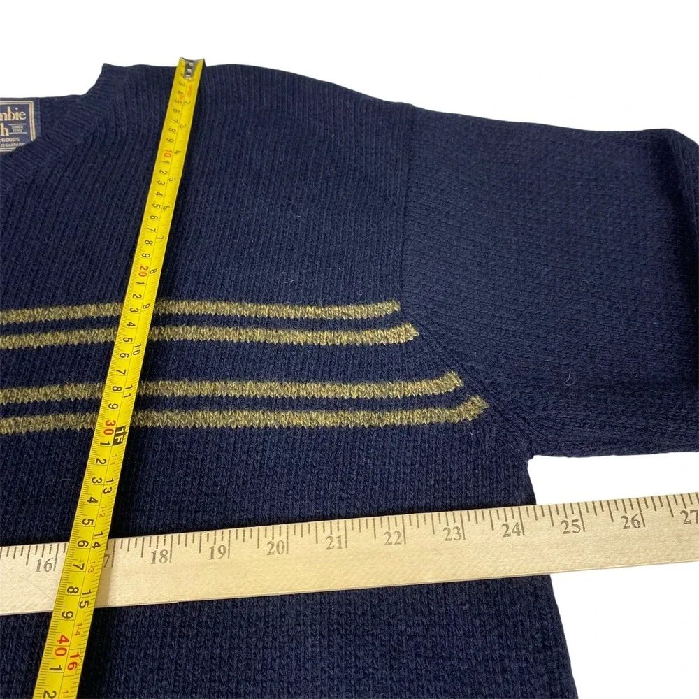 vintage abercrombie and fitch Sweater Men's Sz XL Lambswool Blend Navy‎ V Neck